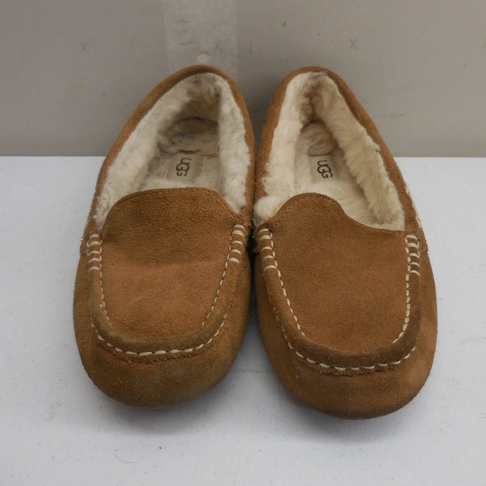 UGG Ansley Chestnut Suede Moccasin Slippers 1106878 Womens 8